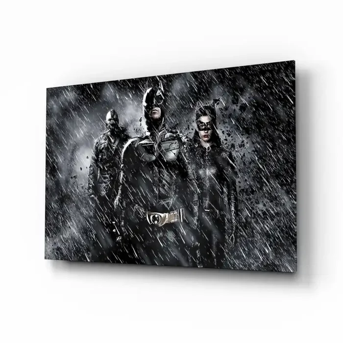 Batman, Catwomen and Bane Glass Wall Art – 28.5 » x 18 «