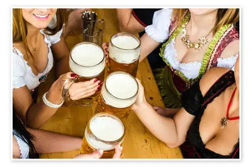 Bavarian girls in Dirndl dresses at the Oktoberfest Editors Choice