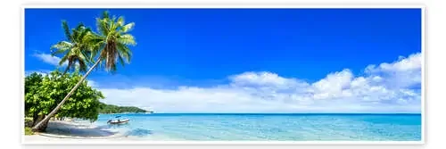 Beach and ocean on a deserted island in the tropics de Jan Christopher Becke