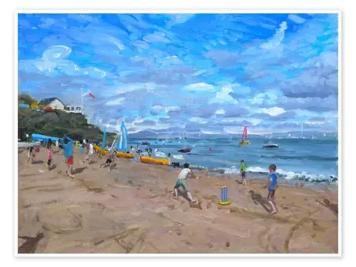 Beach cricket ,Abersoch de Andrew Macara Bridgeman Images