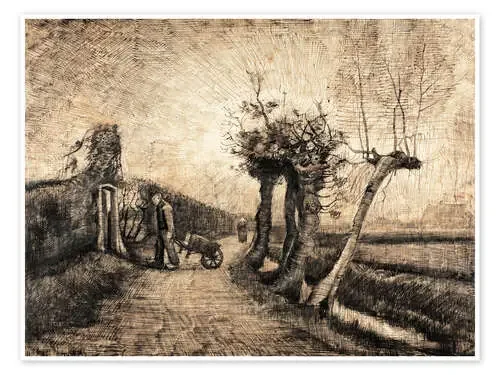 Behind the Hedges de Vincent van Gogh Master Collection