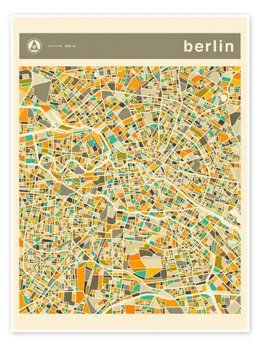 Berlín mapa IV de Jazzberry Blue