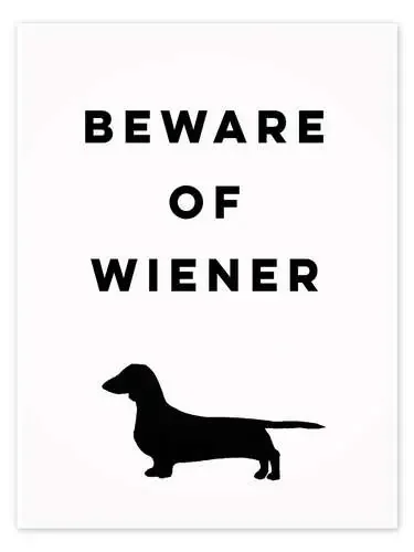 Beware of Wiener de Mod Pop Deco