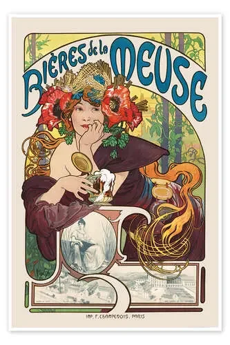 Bières de la Meuse de Alfons Mucha Master Collection