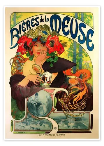 Bières de la Meuse I de Alfons Mucha akg-images