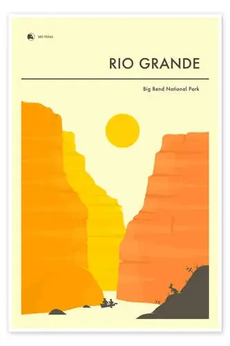 BIG BEND NATIONAL PARK POSTER de Jazzberry Blue