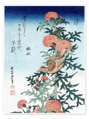 Bird and Thistle de Katsushika Hokusai Master Collection