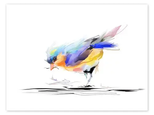 Birdie in watercolor Editors Choice