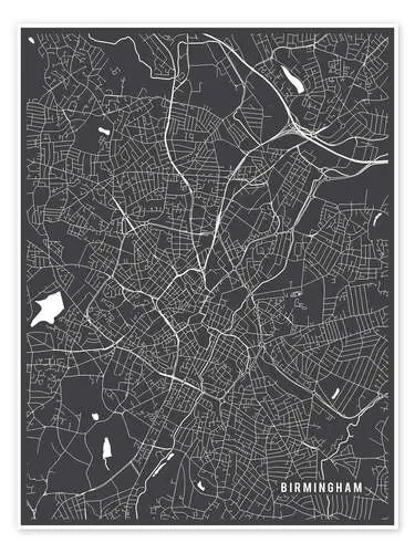 Birmingham England Map de Main Street Maps