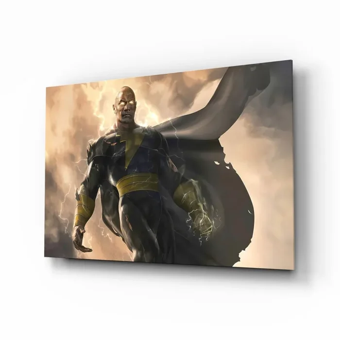 Black Adam Glass Wall Art – 28.5 » x 18 «