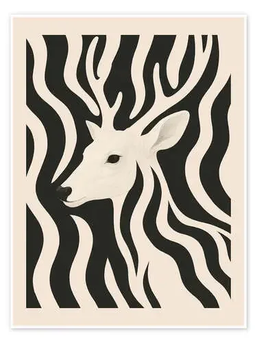 Black and White Deer de ThingDesign