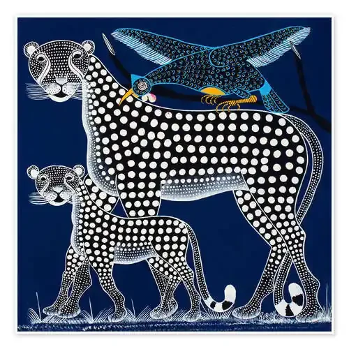 Black Panther in the savanna de Rubuni Tanzania Art & Licensing