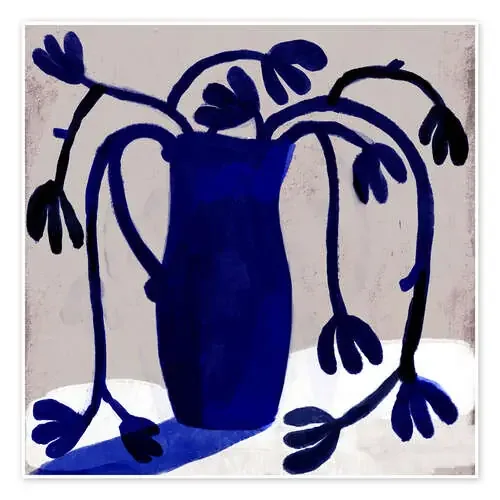 Blue Flowers in a Blue Vase I de Marco Marella