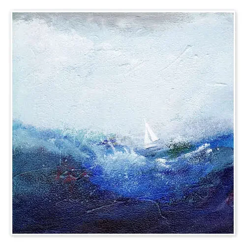 Boat on the waves de Vittorio Vitale