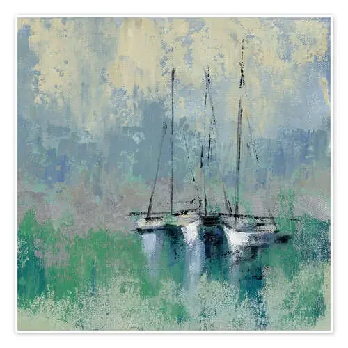 Boats in the Harbor II de Silvia Vassileva Wild Apple Graphics