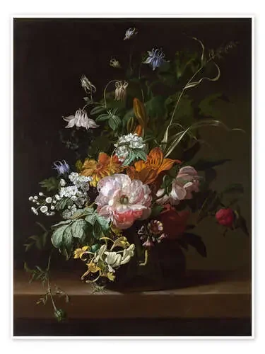 Bodegón con flores en un jarrón de Rachel Ruysch Master Collection