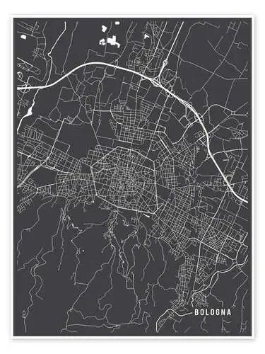 Bologna Italy Map de Main Street Maps
