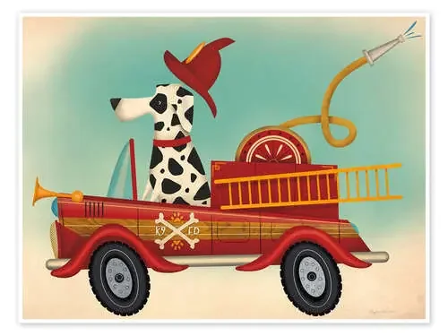 Bombero en servicio de Ryan Fowler Wild Apple Graphics