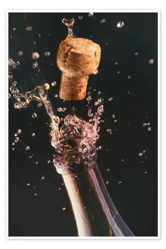 Botella de Champagne y corcho de Ktsdesign Science Photo Library
