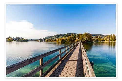 Bridge to the monastery Werd on Lake Constance in Switzerland de Dieterich Fotografie