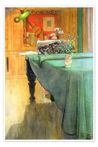 Brita al piano de Carl Larsson Bridgeman Images