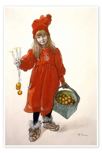 Brita vestida como Iduna de Carl Larsson Master Collection