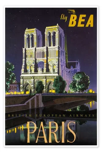 British European Airways Poster, 1953 Granger Collection