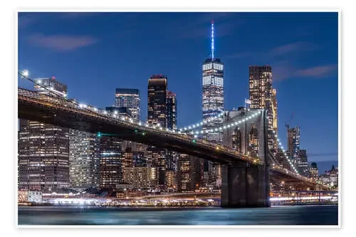Brooklyn Bridge by Night de Jan Christopher Becke
