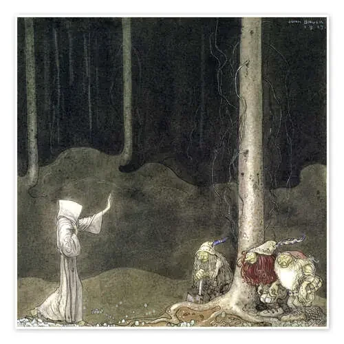 Brother St. Martin and the Three Trolls de John Bauer Bridgeman Images