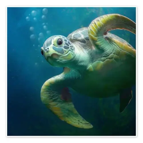 Bubbles, the cute sea turtle de Photoplace Creative