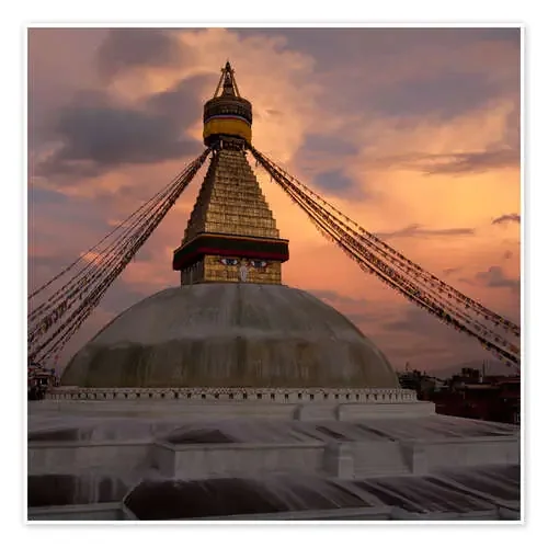 Buddhist Shrine Boudhanath Stupa in Nepal, Kathmandu Editors Choice