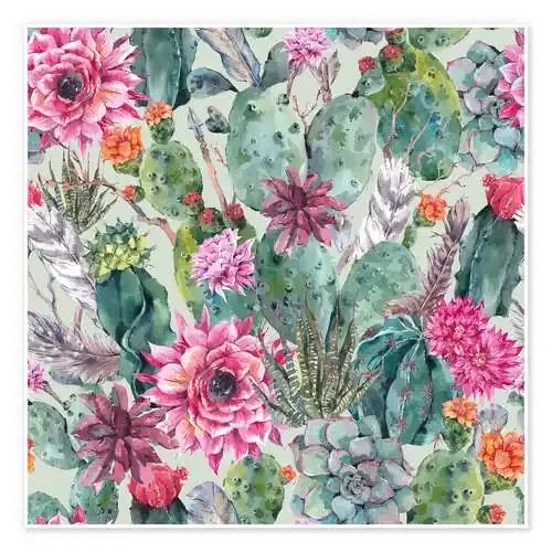 Cacti in water color Editors Choice