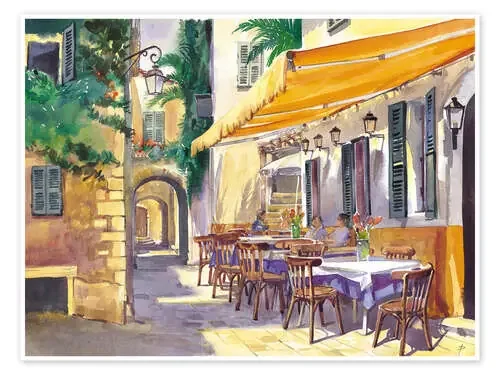 Café en la Provenza de Paul Simmons
