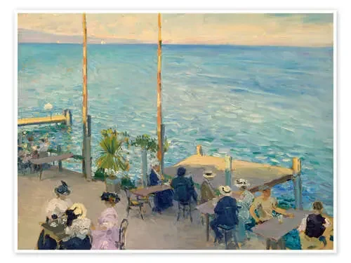 Café Terrace on Lake Geneva – Nikolaj Klodt, 1908 ARTOTHEK