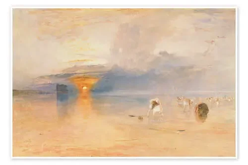 Calais Sands at Low Water, Poissards Gathering Bait de Joseph Mallord William Turner Bridgeman Images