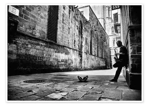 Calle tranquila en Barcelona de GertJan van Geerenstein 1x