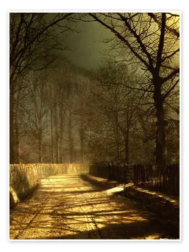 Camino a la luz de luna de John Atkinson Grimshaw Bridgeman Images