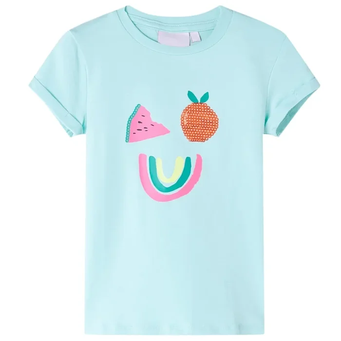 Camiseta infantil aguamarina claro 128 (2)