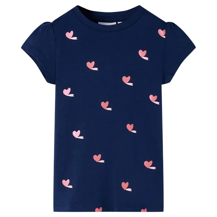 Camiseta infantil azul marino 140 (5)