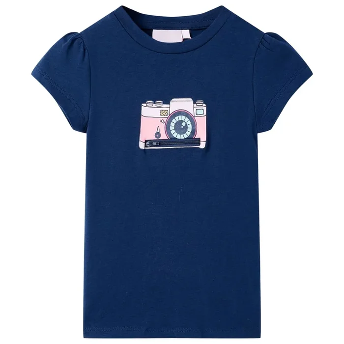 Camiseta infantil azul marino 140 (6)