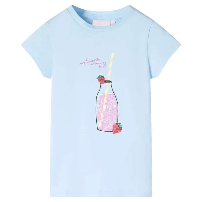 Camiseta infantil azul suave 92