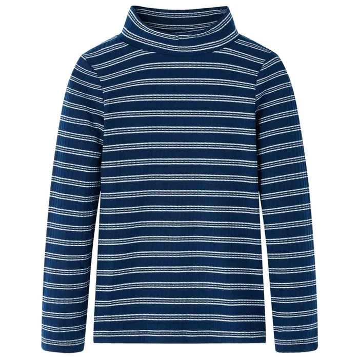 Camiseta infantil de manga larga azul marino 116 (3)
