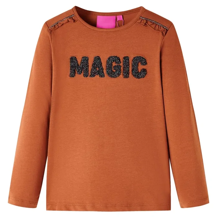 Camiseta infantil de manga larga color coñac 92 (6)