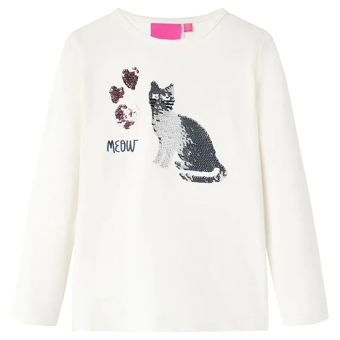 Camiseta infantil de manga larga crudo 104