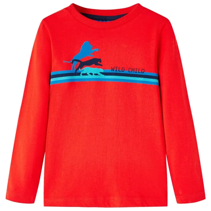 Camiseta infantil de manga larga rojo 92 (3)