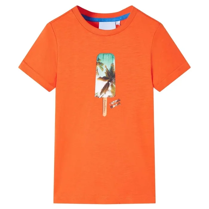 Camiseta infantil naranja oscuro 128 (3)