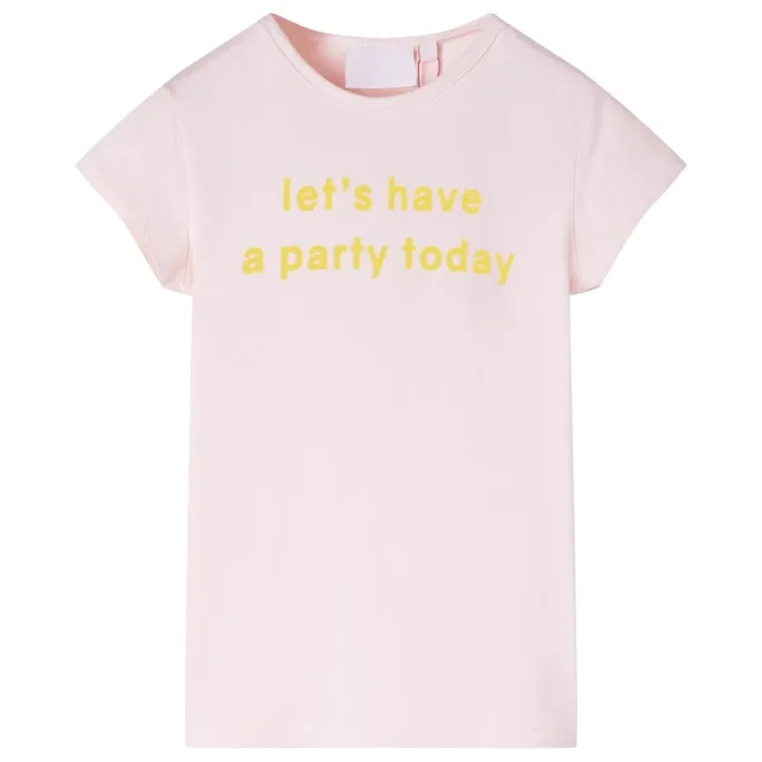 Camiseta infantil rosa suave 116 (2)