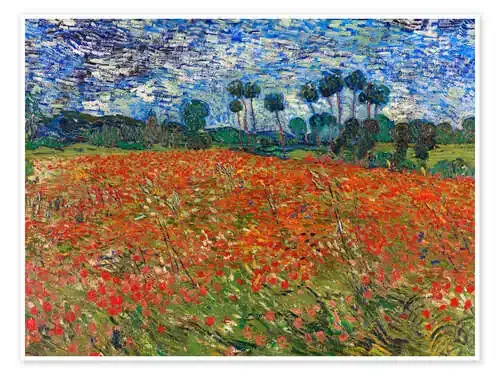 Campo de amapolas, Auvers-sur-Oise de Vincent van Gogh Master Collection