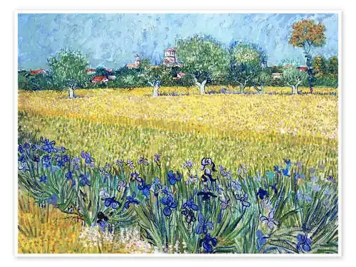 Campo de trigo con lirios de Vincent van Gogh Master Collection