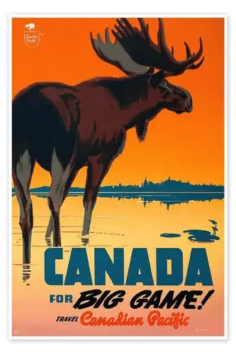 Canada travel for big game de Vintage Travel Collection